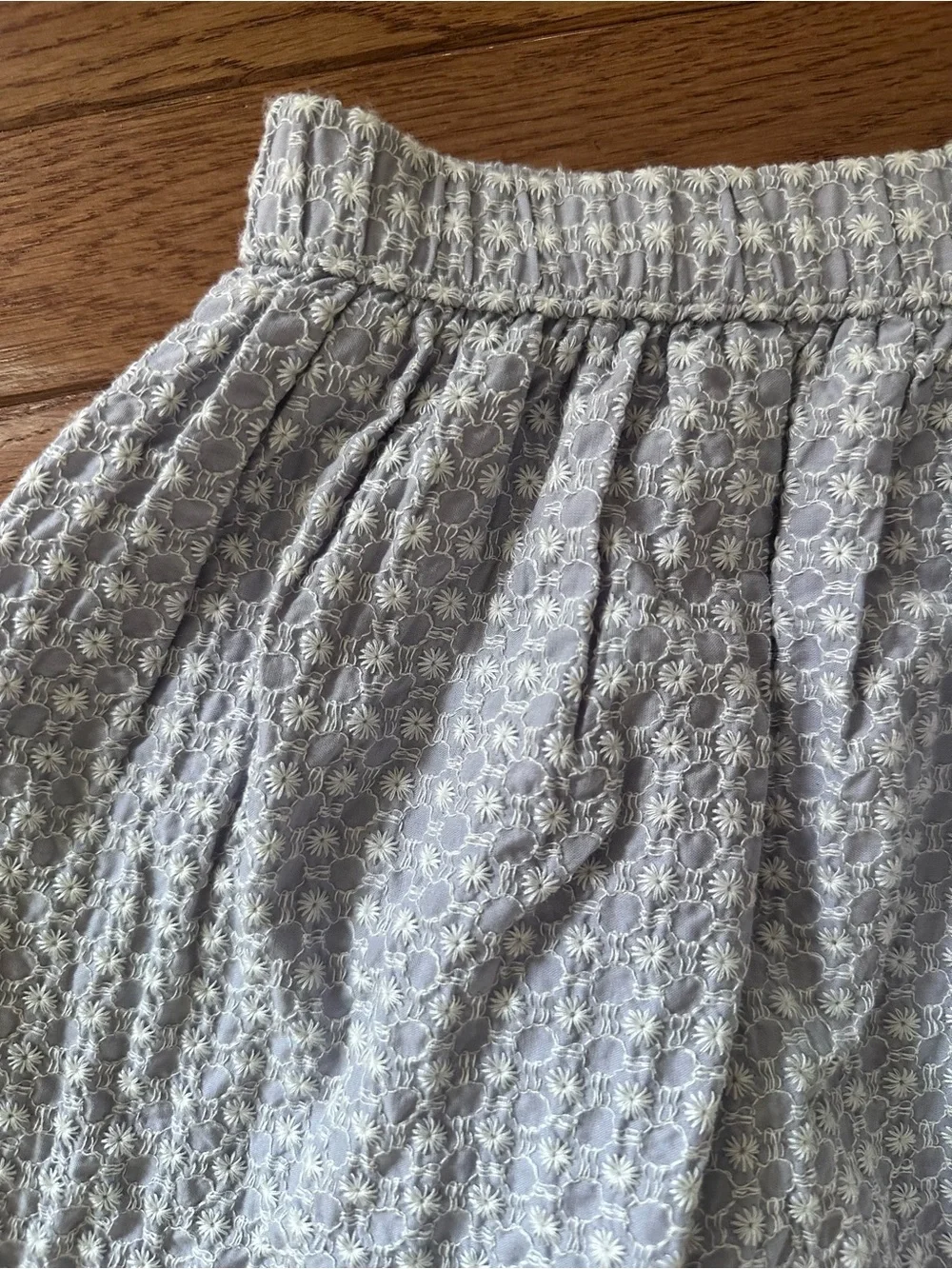 Gymboree girls skirt periwinkle blue white Scalloped Skirt size large 10/12 EUC